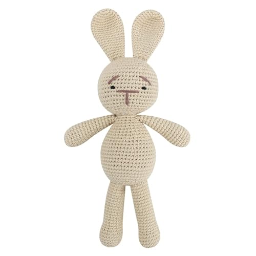 25 cm Gehäkelte Kaninchen Kuschelpuppe Stofftier Kaninchen Baumwolle Gefüllt Einsamkeit Komfortspielzeug Kleinkind Kinderzimmer Kuschelpuppe Für Frauen Und Männer von KieTeiiK