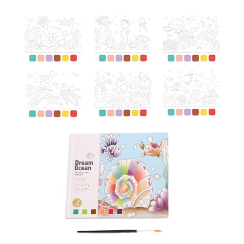 Einfaches Mischungs Aquarell Malset Für Kinder Robuste Papiermaterialien Keine Farbe Erforderlich Bastelbedarf Für Schüler von KieTeiiK