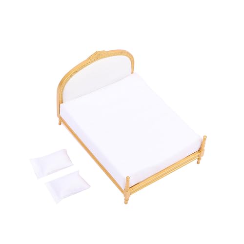KieTeiiK Goldener Stoff 1:12 Skala Miniatur Zweibettmodell Möbel Für Ausstellungen Luxus Dollhouses Schlafzimmerzubehör KieTeiiK Goldener Stoff 1:12 Skala Miniatur Zweibettmodell Möbel Für Ausstellungen Luxus Dollhouses Schlafzimmerzubehör von KieTeiiK