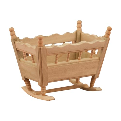 Hand 1/12 Miniaturholz Holz Cradle Doll House Möbel Krippe Modell Kreatives Puppenhaus Kindergartenausstellung Dekoration Holz Miniatur Wiege Hand 1/12 Miniaturholz Holz Cradle Doll House Möbel Krippe Modell Kreatives Puppenhaus Kindergartenausstellung Dekoration Holz Miniatur Wiege von KieTeiiK