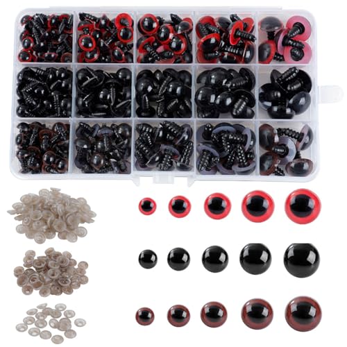 KieTeiiK 462PCS Bunte Kunststoff Augen Set Nadel Filzen Filzen Handwerk Für Handwerk Häkeln Spielzeug Machen von KieTeiiK