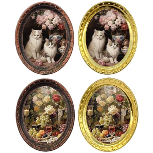 KieTeiiK 4pcs Antique Eisen Wandkunst Miniaturölmalerei Fotorahmen Mit Rosen Und Katzen Thema Für 1/12 Schuppenhaus Display Sammlerpuppenhauskunst Dekore KieTeiiK 4pcs Antique Eisen Wandkunst Miniaturölmalerei Fotorahmen Mit Rosen Und Katzen Thema Für 1/12 Schuppenhaus Display Sammlerpuppenhauskunst Dekore von KieTeiiK
