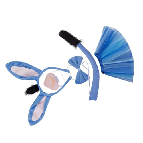 Kind Esel Cosplay Kostüm Einschließlich Esel Stirnband Esel Schwanz Rock Handschuhe Fliege Für Kind Erwachsene Halloween Ohr Kopfbedeckung von KieTeiiK