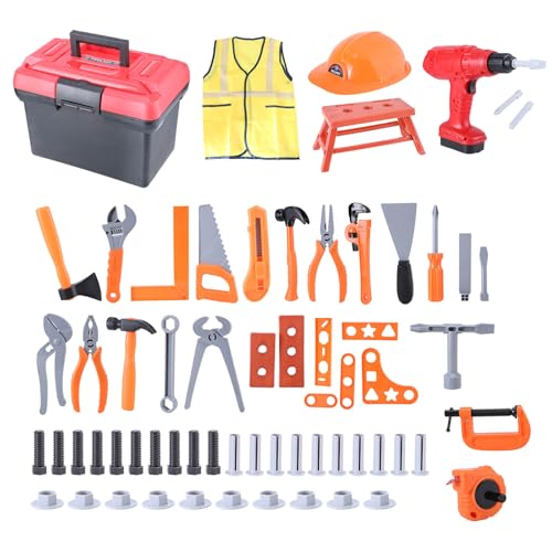 Pretend Play Tool Set Für Kinder STEM Tool Box Spielzeug Interaktion Builder Kits Roleplay Reparatur Spielzeug Kinder Geburtstagsgeschenk von KieTeiiK