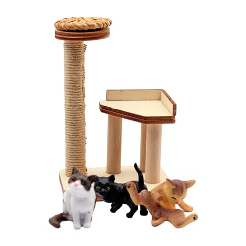 Puppenhäuser Katzen Klettergerüst Puppenhäuser Möbel Realistisches Modell Mikroszene Katzen Klettergerüst Für Kleinkinder von KieTeiiK