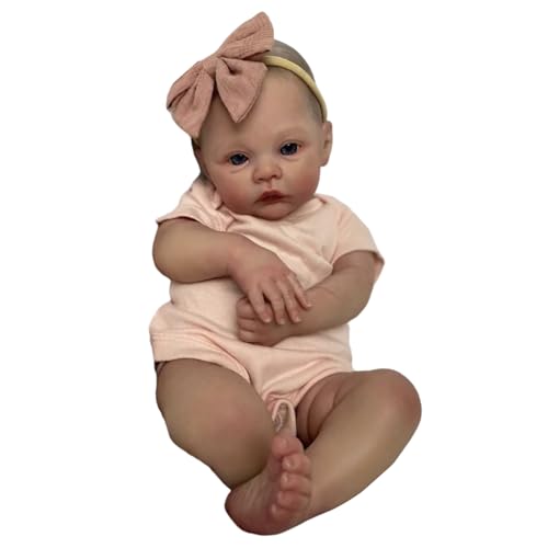 Realistische Wiedergeburt Handwaschbare Simulation Baby Mädchen Spielzeug Wiedergeburt Overall Körper Kind Overall Mädchen Die Realistisch Aussehen Mädchen 19in von KieTeiiK