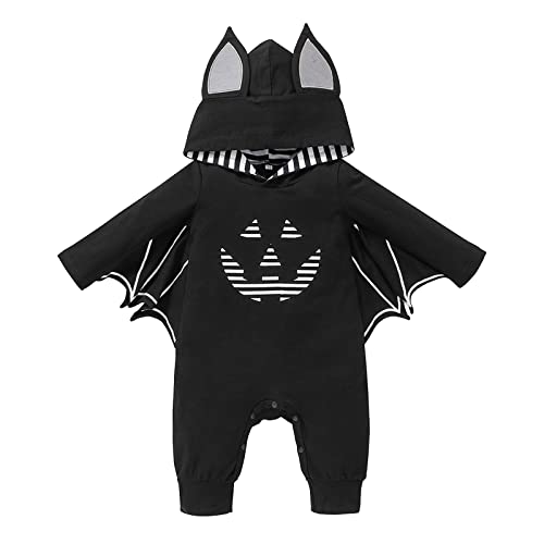 Halloween Kostüm Baby, Fledermaus Kostüm Baby, Halloween Strampler Neugeborene, My First Halloweens Outfit Neugeborene Unisex Junge Mädchen Halloweens Kostüms Herbst Babykleidung 0-24 Monate Halloween Kostüm Baby, Fledermaus Kostüm Baby, Halloween Strampler Neugeborene, My First Halloweens Outfit Neugeborene Unisex Junge Mädchen Halloweens Kostüms Herbst Babykleidung 0-24 Monate von Kielsjajd