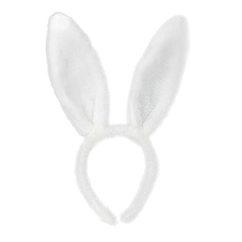 Hasenohren Haarreif , Hasen Ohren Haarreifen Plüsch Hasenohren Stirnband Haarbänder, Kaninchenohren Haarreif Ostern Bunny Kostüm Kaninchen Ohren Stirnband Party Kinder Erwachsene (White, One Size) von Kielsjajd