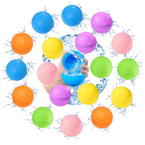 Wasserballons Wiederverwendbare Schnellfüllung (18Pcs) von Kikapabi