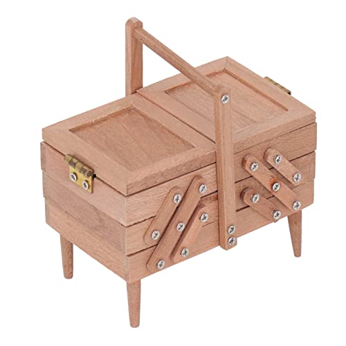 1:12 Skala Dollhouse Nähbox Kit Miniaturnähthread Schere Dollhouse Decoration Accessoires von Kikumi