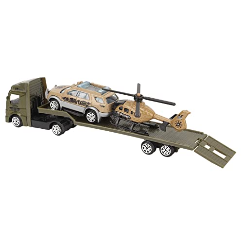 Kikumi 4-teiliges Set 1:64 Alloy Engineering Car Vehicle Playset Set Simulation Construction Trailer (Typ C) von Kikumi