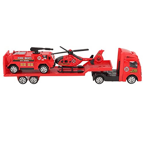 Kikumi 4-teiliges Set 1:64 Alloy Engineering Car Vehicle Playset Set Simulation Construction Trailer (Typ D) von Kikumi