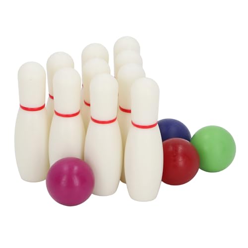 Kikumi Bowling-Spiel, Sicheres Interaktives Bowling-Spielzeug, Umweltfreundlich, Pädagogisch, Inklusive 10 Bowling-Pins für den Innenbereich von Kikumi