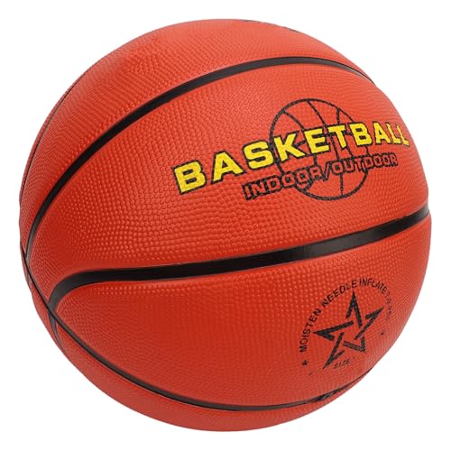 Spiel-Basketball, Hochtemperaturbeständiger, Explosionsgeschützter Basketball, Größe 7, Präzise Kontrolle, Braunes, Schweißfestes Griffgummi für den Innenbereich von Kikumi