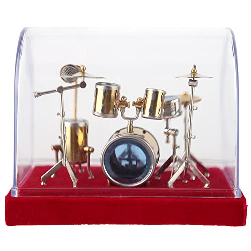 Miniatur-Musikinstrument-Schlagzeug-Set, Modell-Display, Mini-Ornamente, Heimdekoration (18cm) von Kikumi