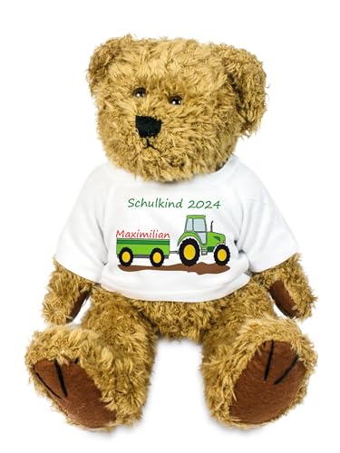 Kilala Bär Kuscheltier für die Zuckertüte Traktor befüllen Topping Schultüte Mädchen Junge Plüschtier Teddybär (Traktor) von Kilala