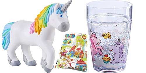 Kilala Einhorn Ruby Rainbow und Glitzerbecher Geschenkset Trinkbecher Kinderbecher von Kilala