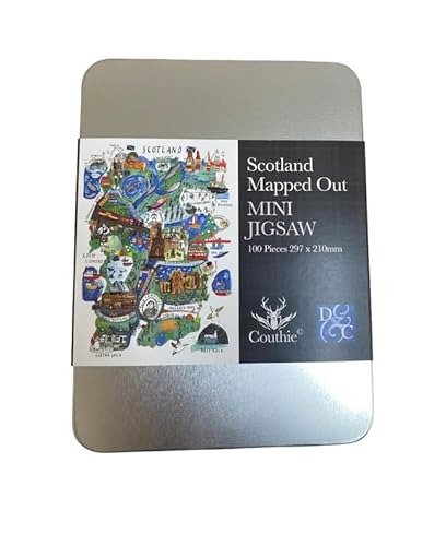 Mini-Puzzle "Scotland Mapped Out", 100 Teile in einer Dose von Kilts Wi Hae