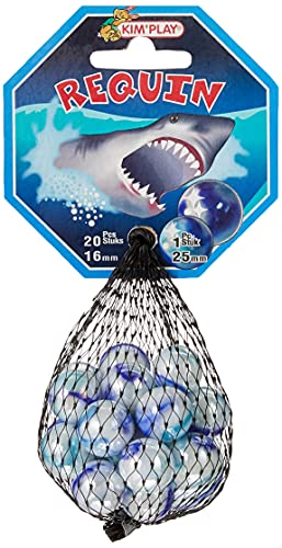 Kim'Play 500832 Set of 20 + 1 Shark Marbles, Multicolor von Kim'Play