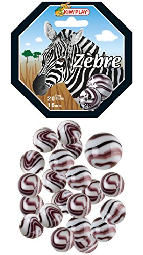 Kim'Play 500839 Pack of 20 + 1 Zebra Balls, Multicolor von Kim'Play