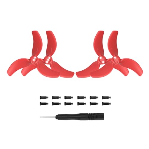 Kimyoaee Avata 2 Propeller für DJI Avata 2 FPV Drohnenzubehör 3032S geräuscharmer Prop Blades Ersatz 4 Stück (rote Spitzen) von Kimyoaee