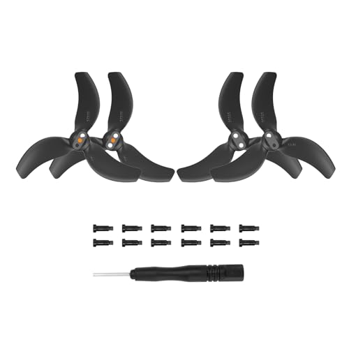 Kimyoaee Avata 2 Propeller für DJI Avata 2 FPV Drohnenzubehör 3032S geräuscharmer Prop Blades Ersatz 4 Stück (schwarze Spitzen) von Kimyoaee