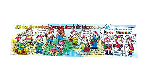 Kinder Überraschung Blumentopf Zwerge durch die Jahreszeiten (Beipackzettel) von Kinder