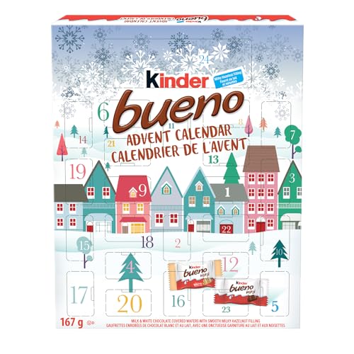 KINDER BUENO Adventskalender 2024, 24 Leckereien (167g) von Kinder