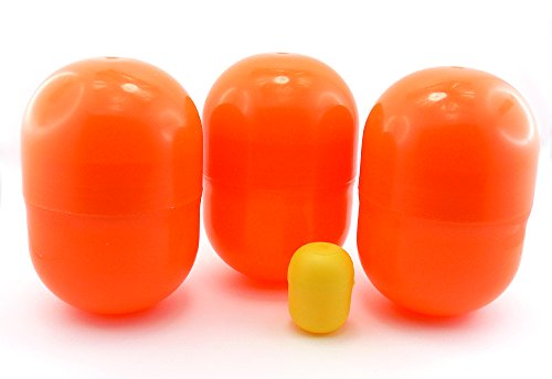 Kinder Überraschung, 3 Super Maxi Ei Kapseln, die größten die es gibt in dunkelorange (14cm hoch und 9cm Durchmesser) von Kinder