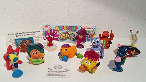 Kinder Überraschung, AQUALAND - Komplettsatz mit BPZ - im Setzkasten ( Serie von 1998 ) von Kinder