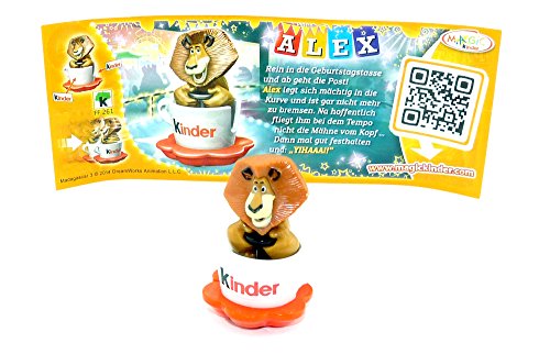 Kinder Überraschung, Alex der Löwe mit Beipackzettel (Die Geburtstagsparty) von Kinder