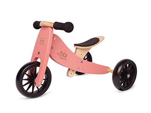 Kinderfeets 2-in-1 Holz Balance Fahrrad Dreirad von 1 Jahr Tiny Tots - Coral von Kinderfeets