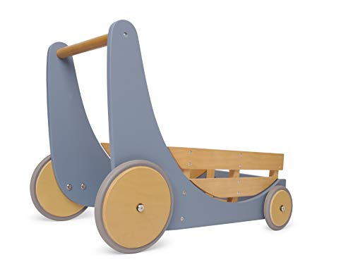 Kinderfeets 2-in-1 hölzerne Lagerung Cart Walker - Schiefer blau von Kinderfeets