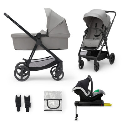 Kinderkraft Kinderwagen Newly 4 in 1 Mink Pro Classic Grey + Base von Kinderkraft