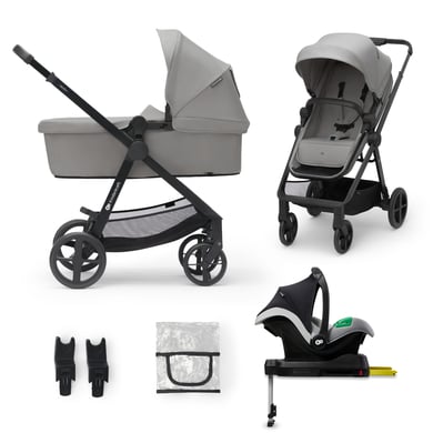 Kinderkraft Kinderwagen Newly Mink Pro 4 in 1 Classic Grey+ Base von Kinderkraft