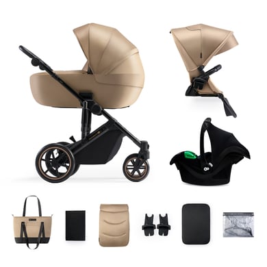 Kinderkraft Kinderwagen Prime2 3in1 Mink Pro Sandrose Beige von Kinderkraft