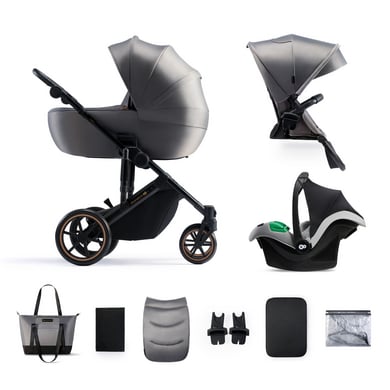 Kinderkraft Kinderwagen Prime2 3in1 Mink Pro Shadow Grey von Kinderkraft