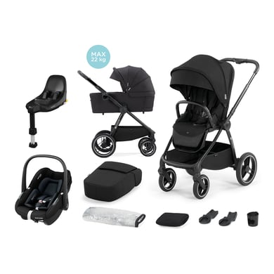 Kinderkraft Kombikinderwagen NEA 2 in 1 midnight inkl. MAXI COSI Babyschale Pebble S Tonal und Basisstation FamilyFix S von Kinderkraft