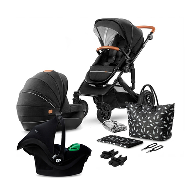 Kinderkraft Kombikinderwagen PRIME 3in1 MINK PRO Venezian Black von Kinderkraft