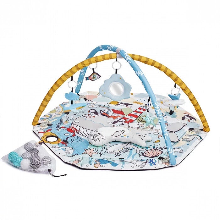 Kinderkraft Smartplay Sea Spieldecke mit Spielbogen, Multicoloured, Babyspielzeug von Kinderkraft