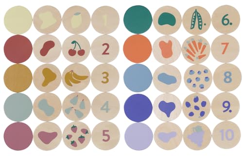 Kindsgut Memo Spiel zum Mitwachsen, Gesellschaftsspiel für Kinder aus Holz, Lernspiel Farben, Zahlen, Formen, Obst, mitwachsend mit versch.Spielvarianten, 40 Memo Karten Kindsgut Memo Spiel zum Mitwachsen, Gesellschaftsspiel für Kinder aus Holz, Lernspiel Farben, Zahlen, Formen, Obst, mitwachsend mit versch.Spielvarianten, 40 Memo Karten von Kindsgut