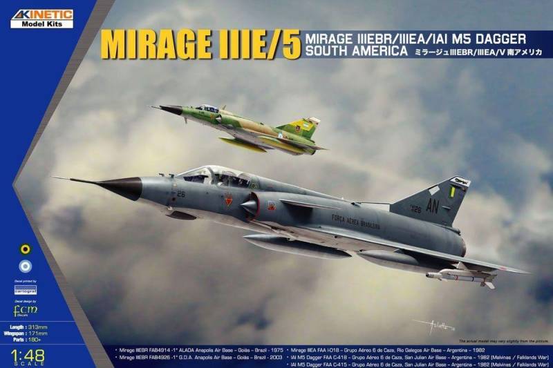 South American Mirage IIIE/V von Kinetic Model Kits