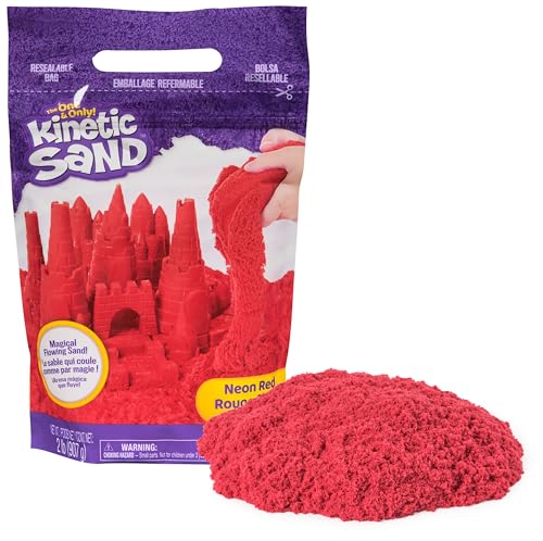 Kinetic Sand 907 g Rot - original kinetischer Sand aus Schweden, fließt magisch und lässt Sich optimal Formen, für kreatives und entspannendes Indoor-Sandspiel, für Kinder ab 3 Jahren von Kinetic Sand