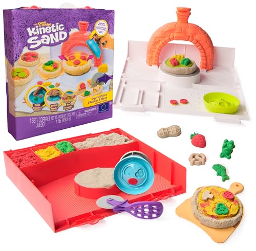 Kinetic Sand Squish Pizza Set - mit 453 g magischem Sand aus Schweden und 6 Zubehörteilen für kreativen Indoor-Sand- und Rollenspielspaß, ab 5 Jahren Kinetic Sand Squish Pizza Set - mit 453 g magischem Sand aus Schweden und 6 Zubehörteilen für kreativen Indoor-Sand- und Rollenspielspaß, ab 5 Jahren von Kinetic Sand