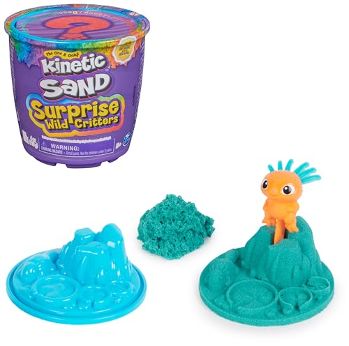 Kinetic Sand Surprise - 113 g Farbiger magischer kinetischer Sand aus Schweden mit Tierfigur und Accessoires für kreatives Indoor-Sandspiel, für Kinder ab 3 Jahren von Kinetic Sand