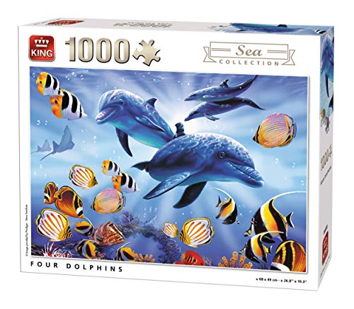 KING 5666 Stange Vier Delfine Sea World Puzzle (1000 Teile) von King International