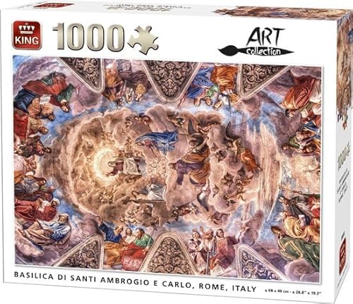 King 56027 Basilika di Santi Ambrogio e Carlo Italien Puzzle 1000 Teile, Mehrfarbig von King International