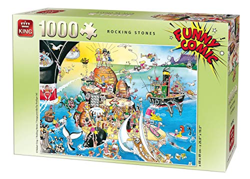 King kng05221 Funny Comics Rocken, Steine Puzzle (1000 Teile) von King International