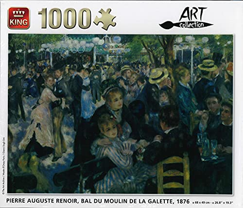 King Puzzles Pierre-Auguste Renoir Gemälde 1000 Teile Puzzle für Erwachsene & Kinder Art Collection – Bal du molin de la Galette 1876 von King Puzzles