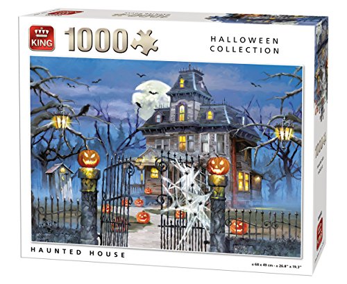 King International 5723 Halloween Haunted House Puzzle, weiß von King International